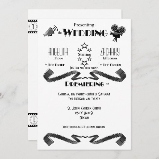 moderne uitnodiging tot uitzending van wedstrijde (Voorkant / Achterkant)