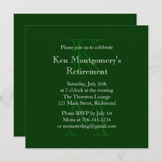 Moderne uitnodiging tot vervroegde uittreding (gro (Voorkant / Achterkant)