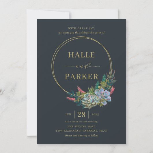 Moderne uitnodiging tot weddenschappen (Voorkant)