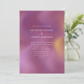 Moderne uitnodiging tot weddenschappen in metallis (Staand voorkant)