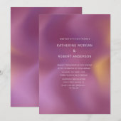 Moderne uitnodiging tot weddenschappen in metallis (Voorkant / Achterkant)