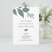 Moderne uitnodiging tot weduwen met QR-code (Staand voorkant)