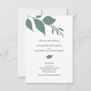 Moderne uitnodiging tot weduwen met QR-code