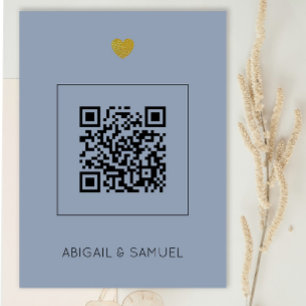 Moderne uitnodiging tot weduwen met QR-code