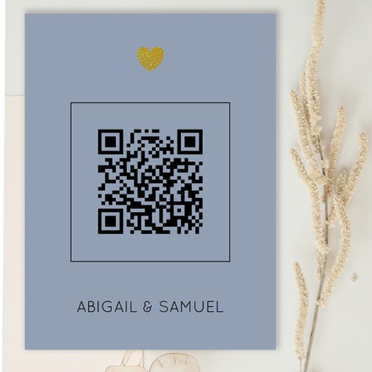 Moderne uitnodiging tot weduwen met QR-code