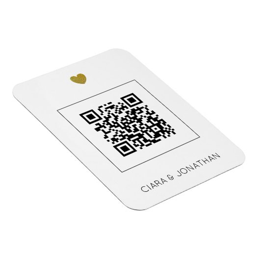 Moderne uitnodiging tot weduwen met QR-code Magneet (Rechterzijde)