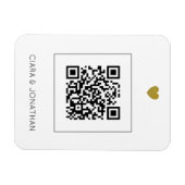 Moderne uitnodiging tot weduwen met QR-code Magneet (Horizontaal)