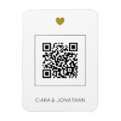 Moderne uitnodiging tot weduwen met QR-code Magneet (Verticaal)