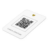 Moderne uitnodiging tot weduwen met QR-code Magneet (Linkerzijde)