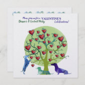 Moderne Uitnodiging Valentijn Feestviering (Voorkant / Achterkant)