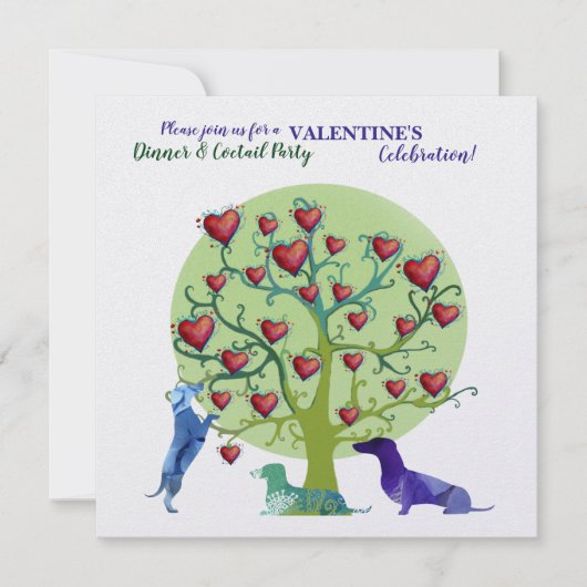 Moderne Uitnodiging Valentijn Feestviering (Voorkant)