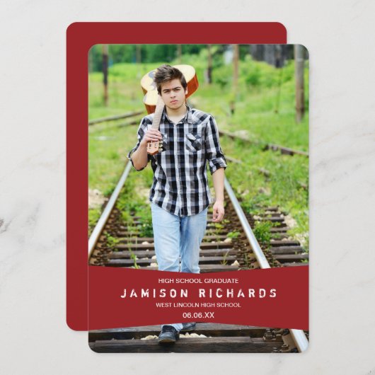 Moderne uitnodiging van de Banner Partij van het A (Voorkant / Achterkant)