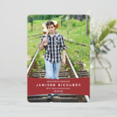 Moderne uitnodiging van de Banner Partij van het A (Staand voorkant)