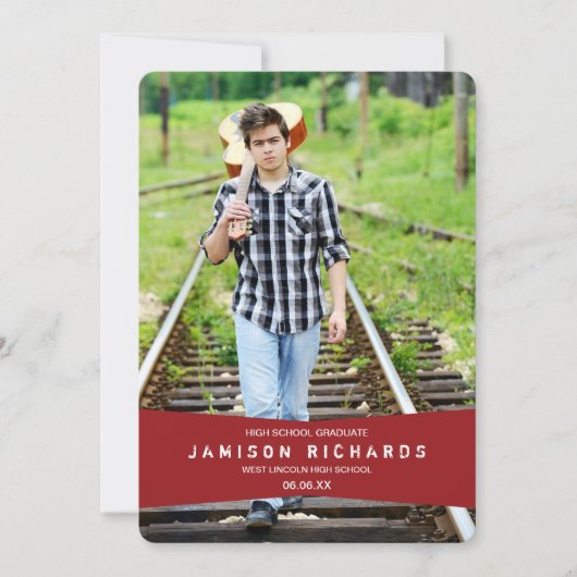 Moderne uitnodiging van de Banner Partij van het A (Voorkant)