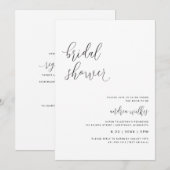 Moderne Uitnodiging van de Bridal met QR-code (Voorkant / Achterkant)