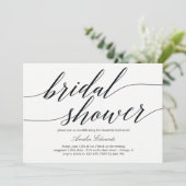 Moderne Uitnodiging van de Bridal van het Manuscri (Staand voorkant)