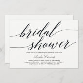 Moderne Uitnodiging van de Bridal van het Manuscri (Voorkant / Achterkant)