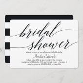 Moderne Uitnodiging van de Bridal van het Manuscri (Voorkant / Achterkant)