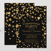 Moderne uitnodiging van de Confetti-partij voor ha (Voorkant / Achterkant)