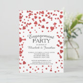 Moderne uitnodiging van de Confetti-partij voor ha (Staand voorkant)