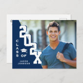 Moderne uitnodiging van de FOTO-graduatiepartij in (Voorkant / Achterkant)