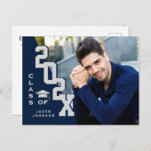 Moderne uitnodiging van de FOTO-graduatiepartij in (Voorkant / Achterkant)