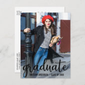 Moderne Uitnodiging van de GraduPartij van de Manu (Voorkant / Achterkant)