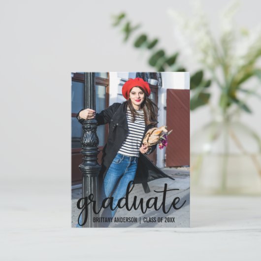 Moderne Uitnodiging van de GraduPartij van de Manu (Staand voorkant)