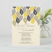 Moderne uitnodiging van de Herfst van Leaf Bridal (Staand voorkant)