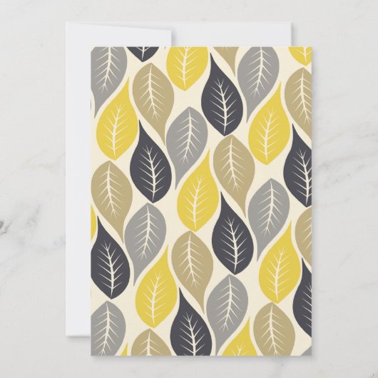 Moderne uitnodiging van de Herfst van Leaf Bridal (Achterkant)