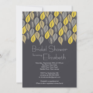 Moderne uitnodiging van de Herfst van Leaf Bridal