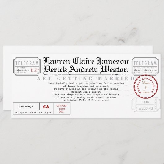 Moderne uitnodiging van de Lengte van het Tea van  (Voorkant / Achterkant)