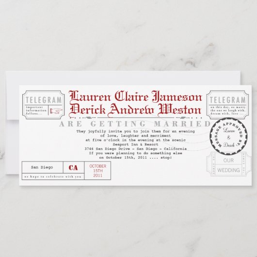 Moderne uitnodiging van de Lengte van het Tea van  (Voorkant)