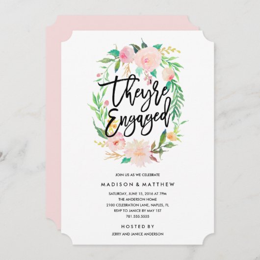 Moderne uitnodiging van de partij van de Grote (Voorkant / Achterkant)