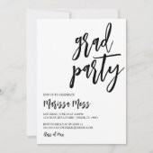 Moderne Uitnodiging van de Partij van het Afstudee (Voorkant)