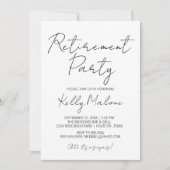 Moderne uitnodiging van de Partij voor Calligrafie (Voorkant)