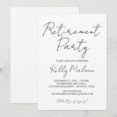 Moderne uitnodiging van de Partij voor Calligrafie (Voorkant / Achterkant)