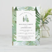 Moderne uitnodiging van de partij voor de bosbouw  (Staand voorkant)