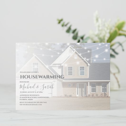 Moderne uitnodiging van de Partij voor de Fotoopwa (Staand voorkant)