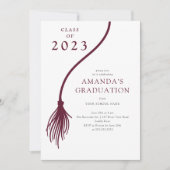 Moderne uitnodiging van de Tassel Graduation Party (Voorkant)