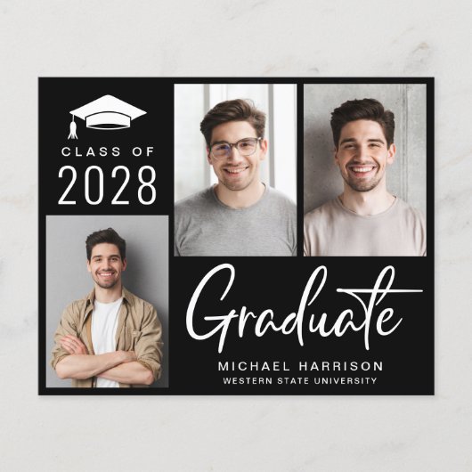 Moderne uitnodiging van de zwarte fotograaf (Voorkant)