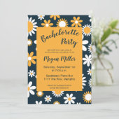 Moderne uitnodiging van Floral Bachelorette (Staand voorkant)