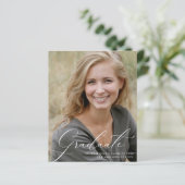 Moderne Uitnodiging van het Afstuderen van de Foto (Staand voorkant)