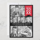 Moderne uitnodiging van het Afstuderen van de vlag (Voorkant)