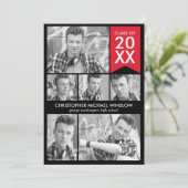 Moderne uitnodiging van het Afstuderen van de vlag (Staand voorkant)