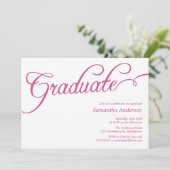 Moderne Uitnodiging van het Afstuderen van het Man (Staand voorkant)