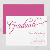 Moderne Uitnodiging van het Afstuderen van het Man (Voorkant / Achterkant)