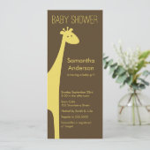 Moderne uitnodiging van het Baby shower van de Gir (Staand voorkant)