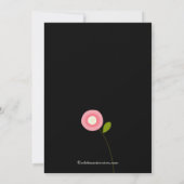 Moderne uitnodiging van het blote bloem Bridal (Achterkant)