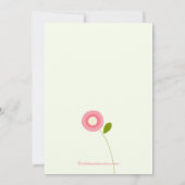 Moderne uitnodiging van het blote bloem Bridal (Achterkant)